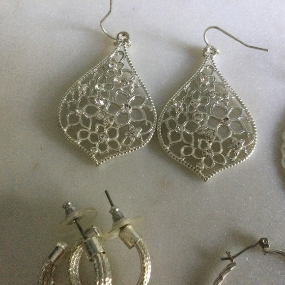 Silver Earrings Bundle of 4 - Picture 3 of 6